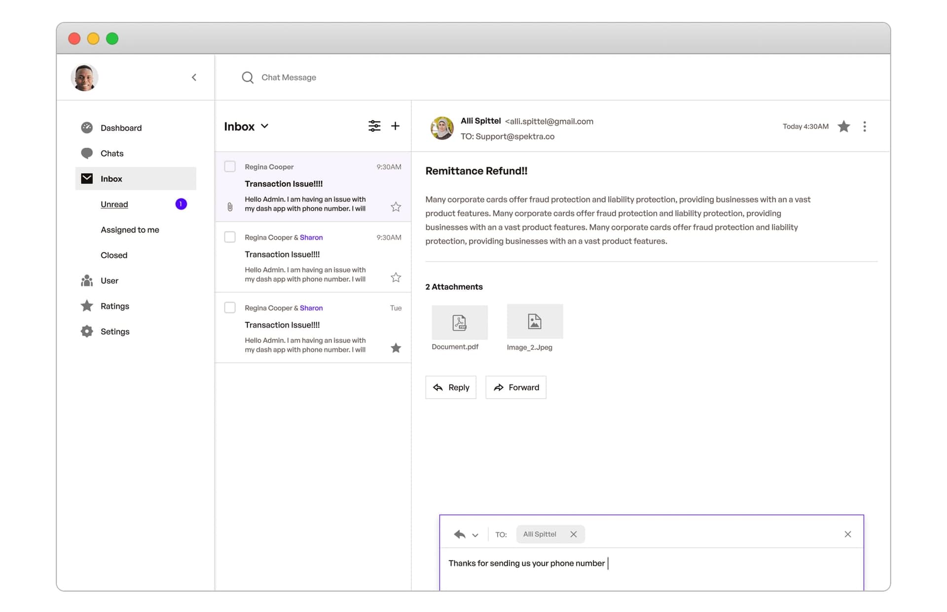 E-mail: Send, Reply, forward mail, upload Document